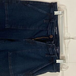 Never worn. Tags removed. Fatigue style pockets - boot cut dark denim.